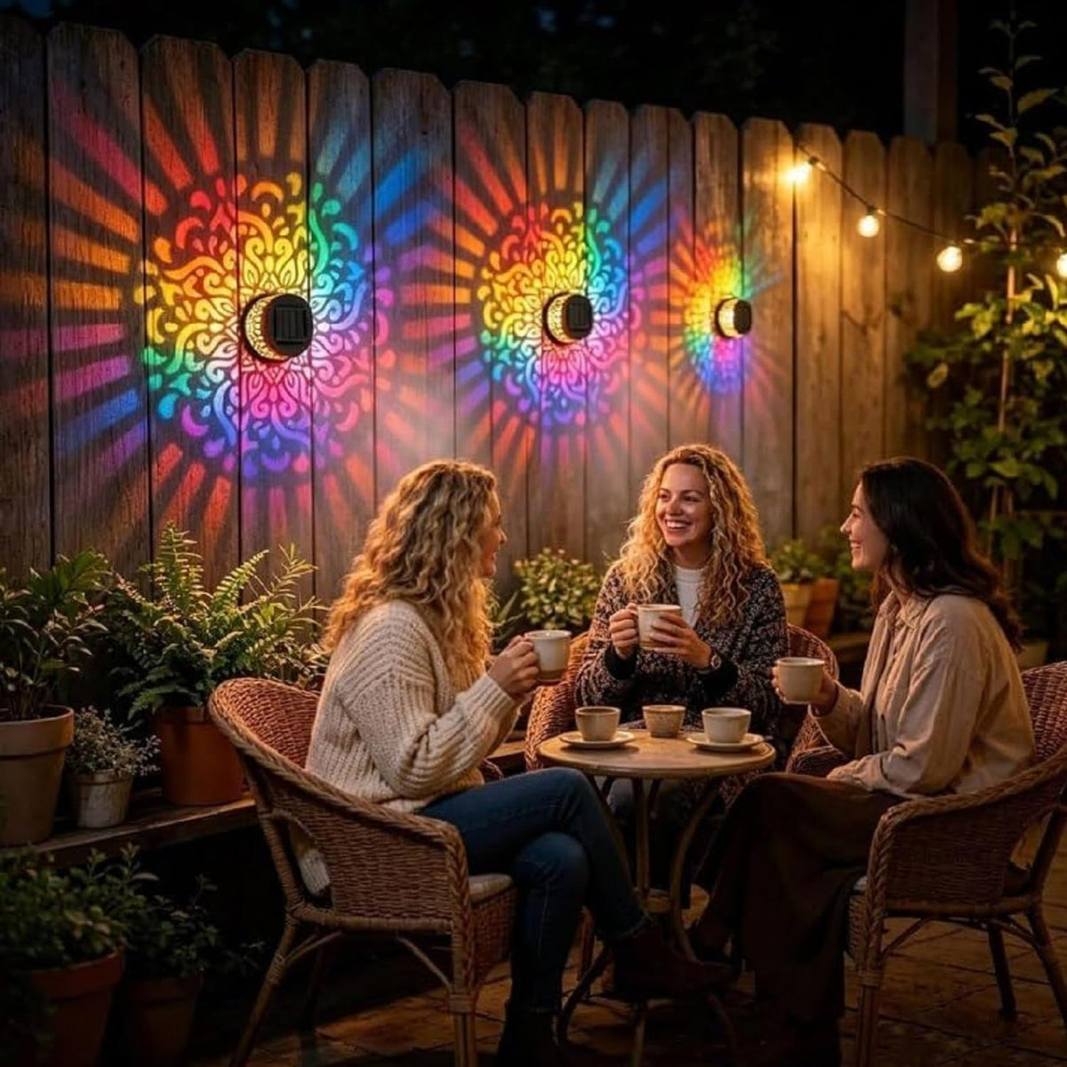 Smart Choize™ GlowMandala – Solar-Powered 7 colors Projector Light
