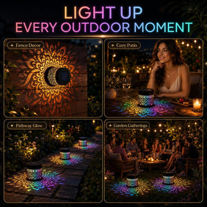 Smart Choize™ GlowMandala – Solar-Powered 7 colors Projector Light